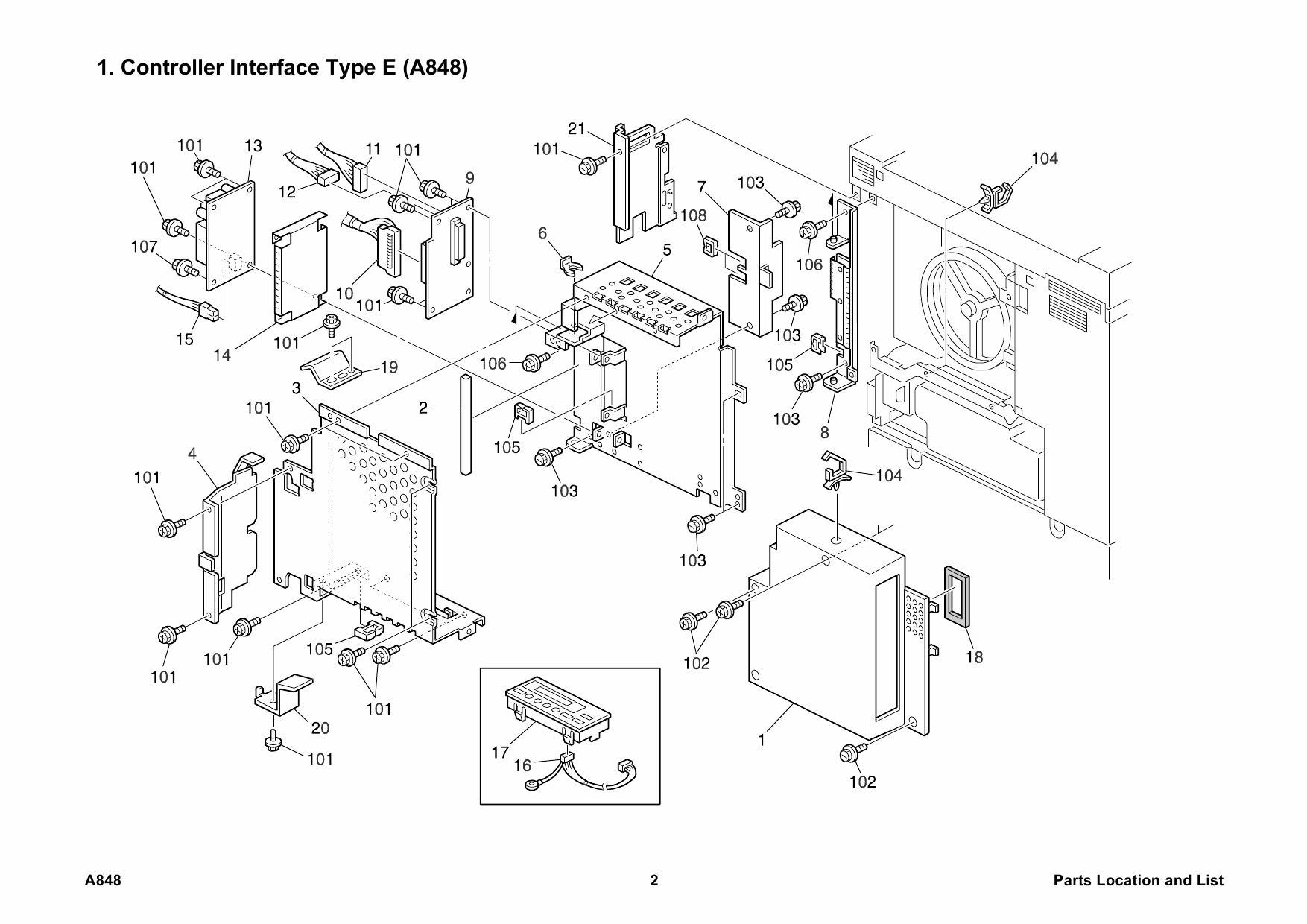 RICOH Options A848 CONTROLLER-INTERFACE Parts Catalog PDF download-2